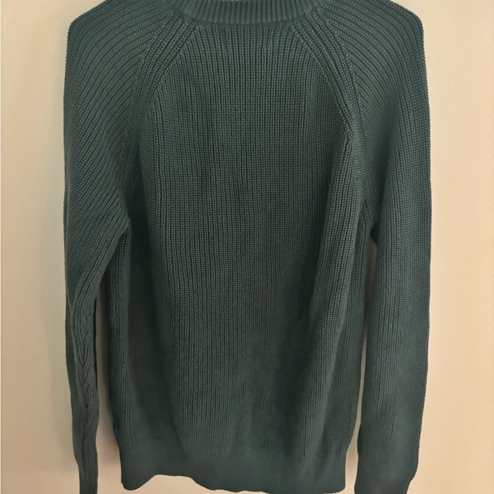 Old Navy Green Crewneck Sweater Ribbed Knit Pullover